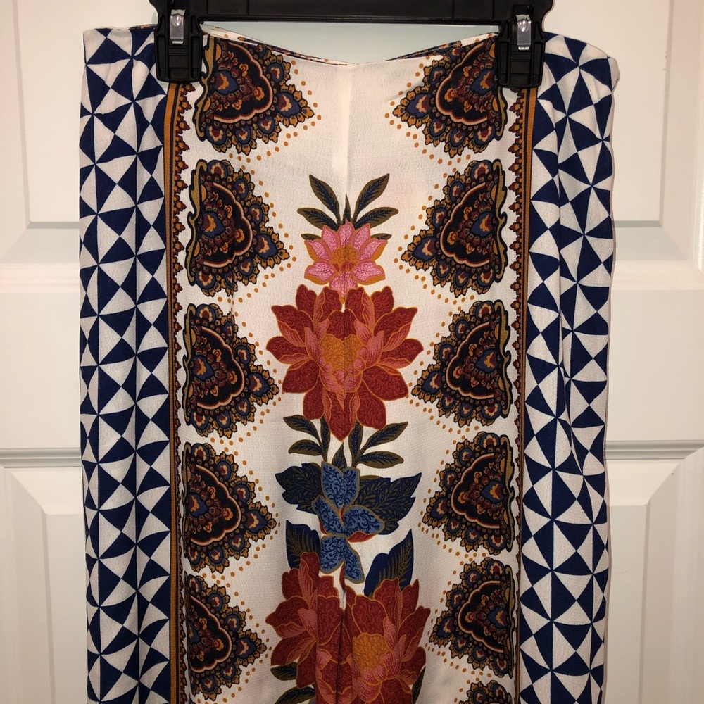 New Farm Rio x Anthropologie Wide Leg Printed Palazzo Pants Trousers sz S - Picture 8 of 10